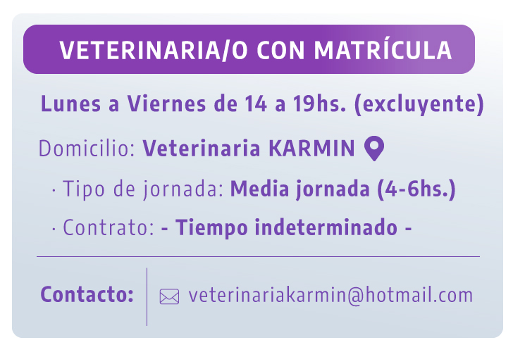 Avisos Vet KARMIN 28 10